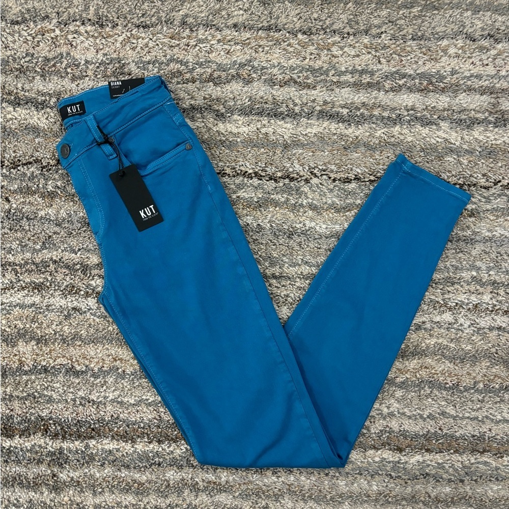 KUT From The Kloth Diana Skinny Jeans Sz 0 NWT | KUT Blue Diana Skinny Jeans - - Picture 14 of 14